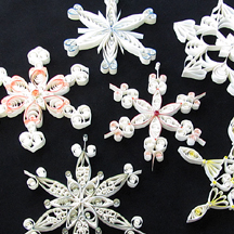 Giant quilled snowflakes