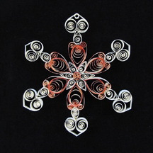 giant quilled snowflake orange