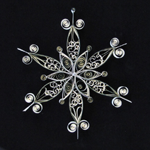 giant quilled snowflake black