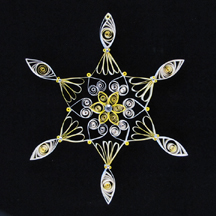 giant quilled snowflake yellow