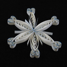 giant quilled snowflake blue