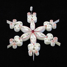 quilled giant snowflake red