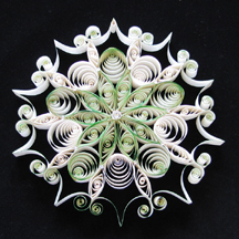 10 spoke quilled snowflake