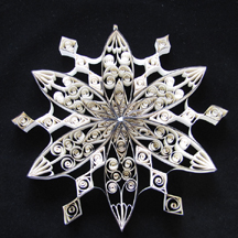 black tipped quilled snowflake