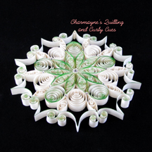 10 spoke quilled snowflake