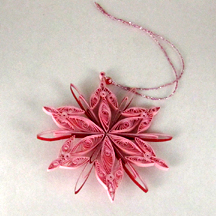 pink quilled snowflake