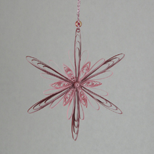 pink spiked quilled snowflake