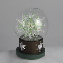 Quilled snowflake snowglobe