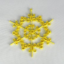 quilled yellow snowflake