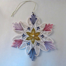 gilded quilled snowflake