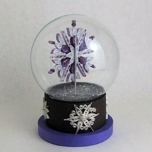 quilled snowflake snowglobe