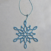 quilled ring snowflake aqua