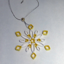 quilled ring snowflake yellow