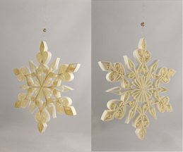 Quilled giant snowflake front and back