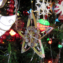 Quilled star with paper beads