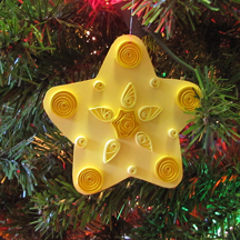 quilled star ornament