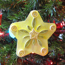 quilled star ornament